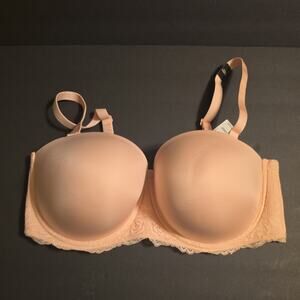 Torrid Curve Blush Lace Underwire Bombshell Everyday Strapless Bra Plus 42DDD